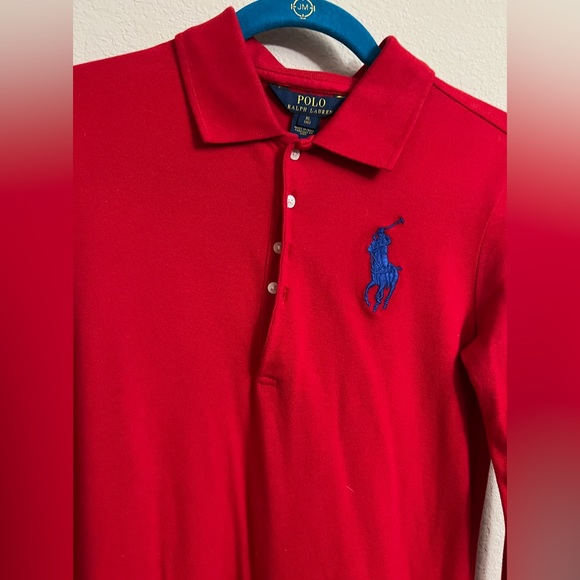 Polo by Ralph Lauren Long sleeves Polo Dress for Girls Big Kids XL (16) Red - Picture 2 of 11